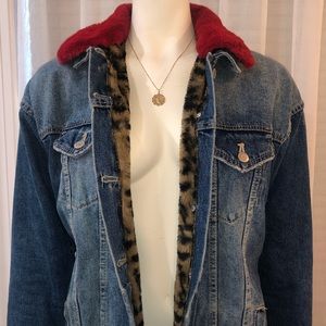Cheetah denim jacket